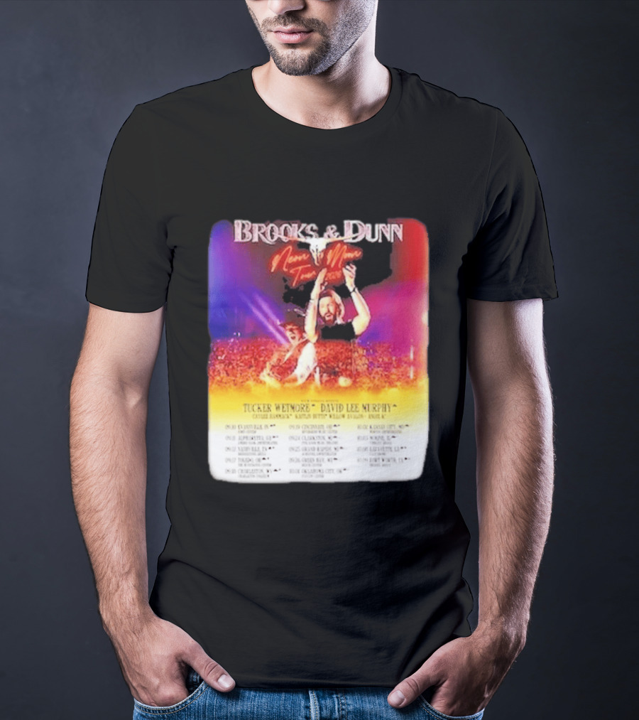 Brooks & Dunn Neon Moon Tour 2026 Tucker Wetmore David Lee Murphy Country Concert Events And Dates T-Shirt