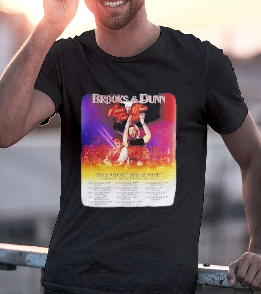 Brooks & Dunn Neon Moon Tour 2026 Tucker Wetmore David Lee Murphy Country Concert Events And Dates T-Shirt