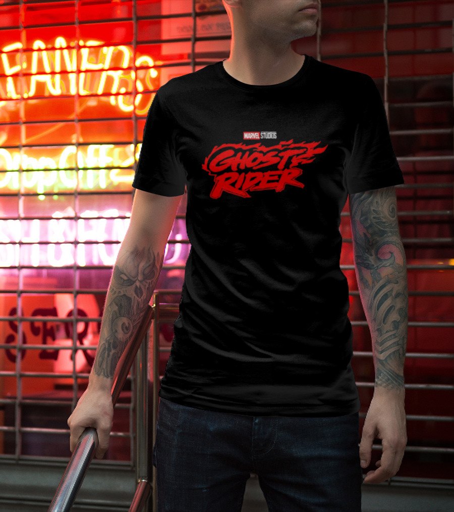 Marvel Studios Ghost Rider Flame Logo Superheroes T-Shirt