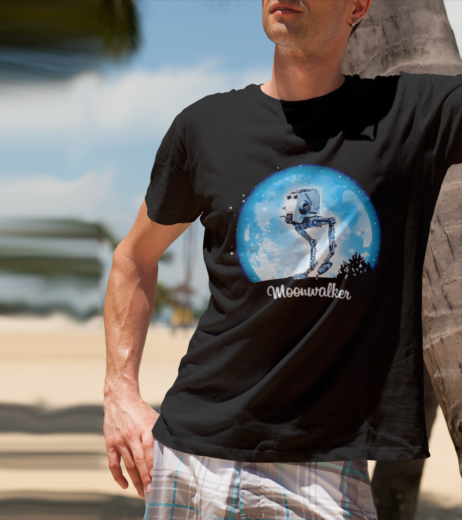 Star Wars AT ST Moonwalker Imperial Walker Moon Scene T-Shirt
