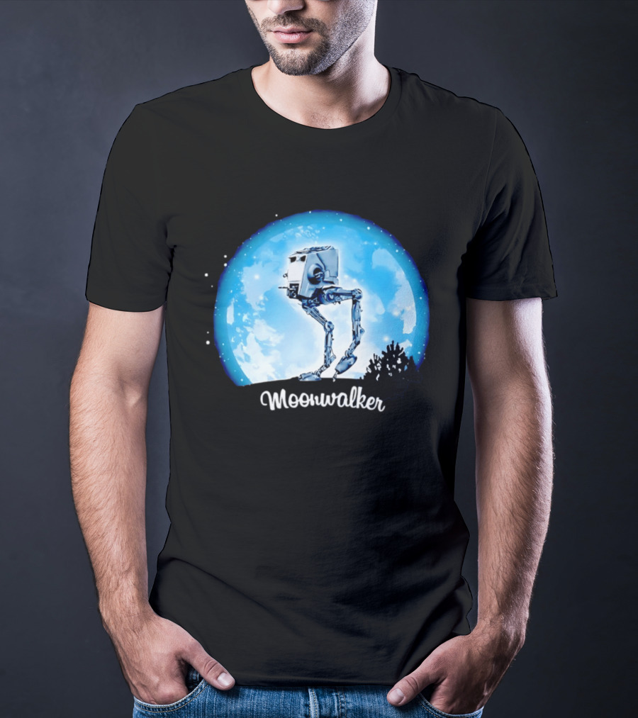 Star Wars AT ST Moonwalker Imperial Walker Moon Scene T-Shirt