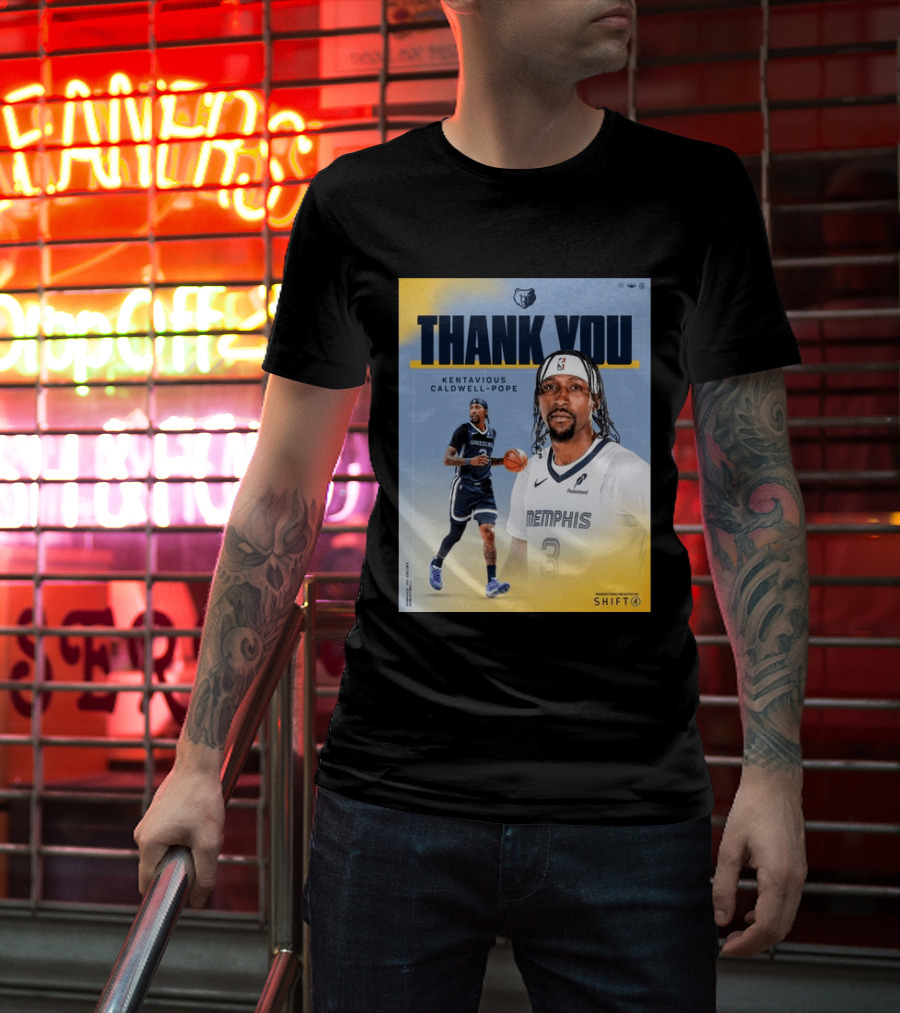 Thank You Kentavious Caldwell Pope Memphis Grizzlies Basketball 3 NBA Fan T-Shirt