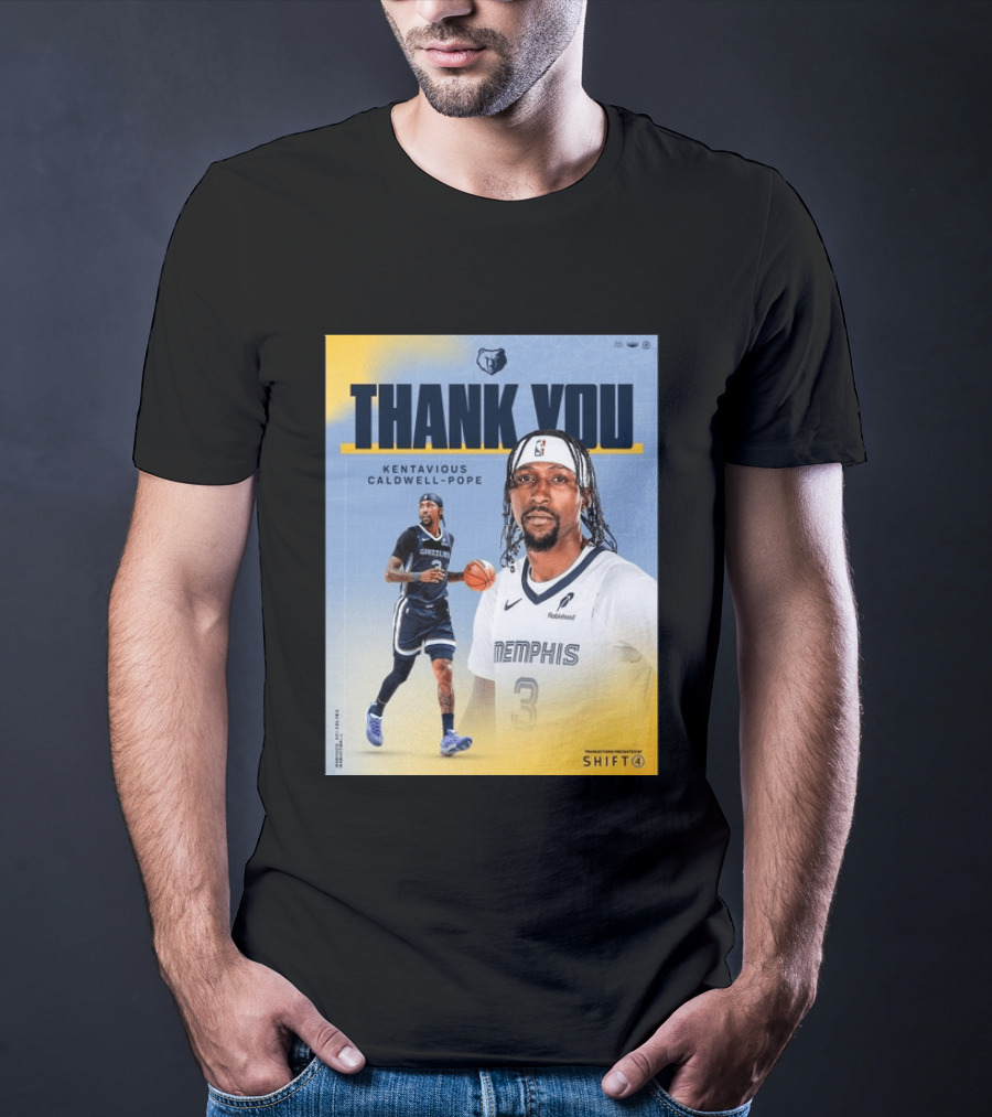 Thank You Kentavious Caldwell Pope Memphis Grizzlies Basketball 3 NBA Fan T-Shirt