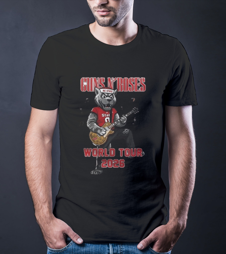 Guns N' Roses NC State Wolfpack World Tour 2026 Carter Finley Stadium July 23 T-Shirt