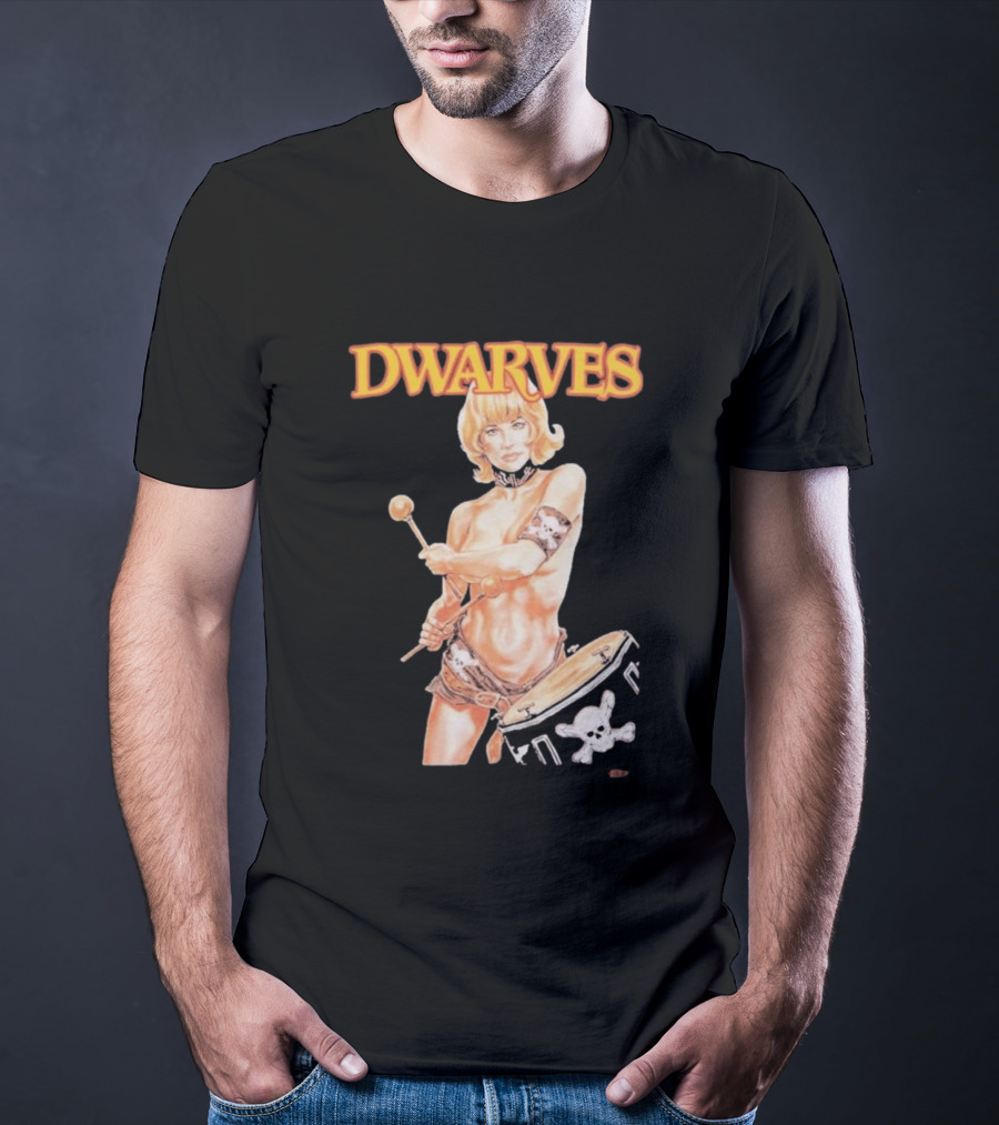 Dwarves Drummer Girl Fantasy T-Shirt
