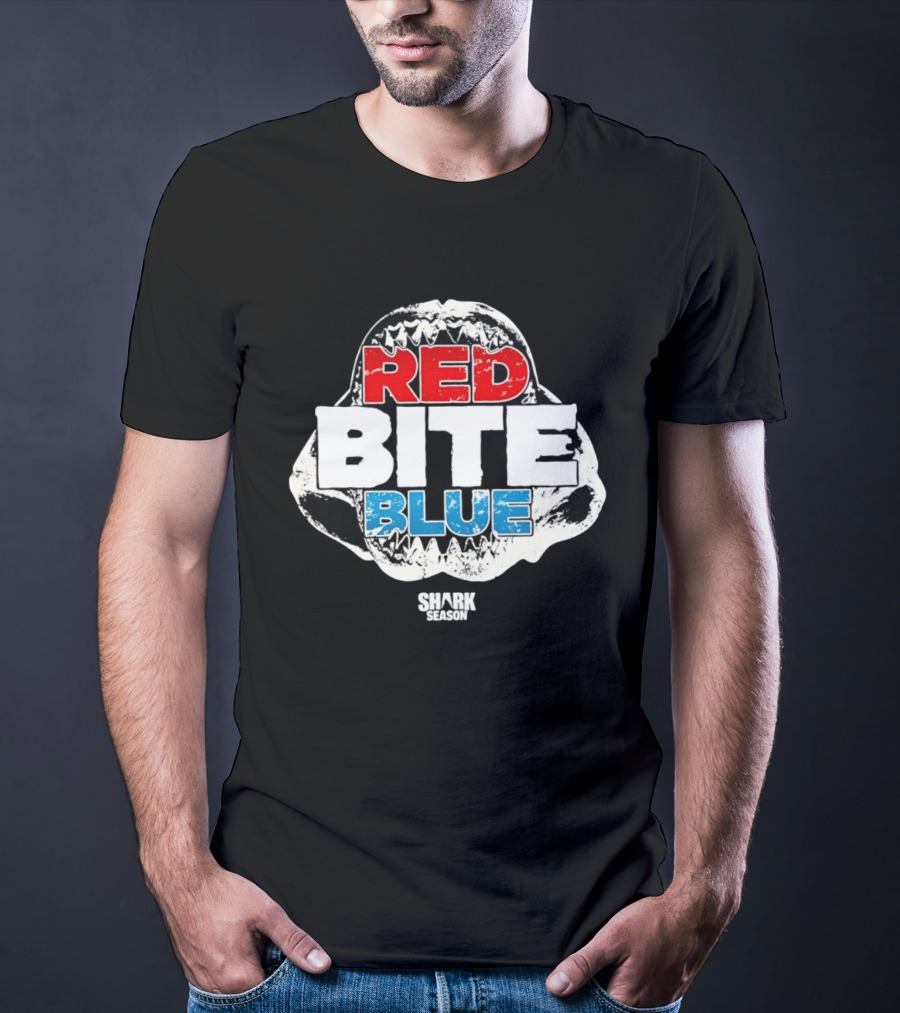 Red Bite Blue Shark Season Ocean Marine Life T-Shirt