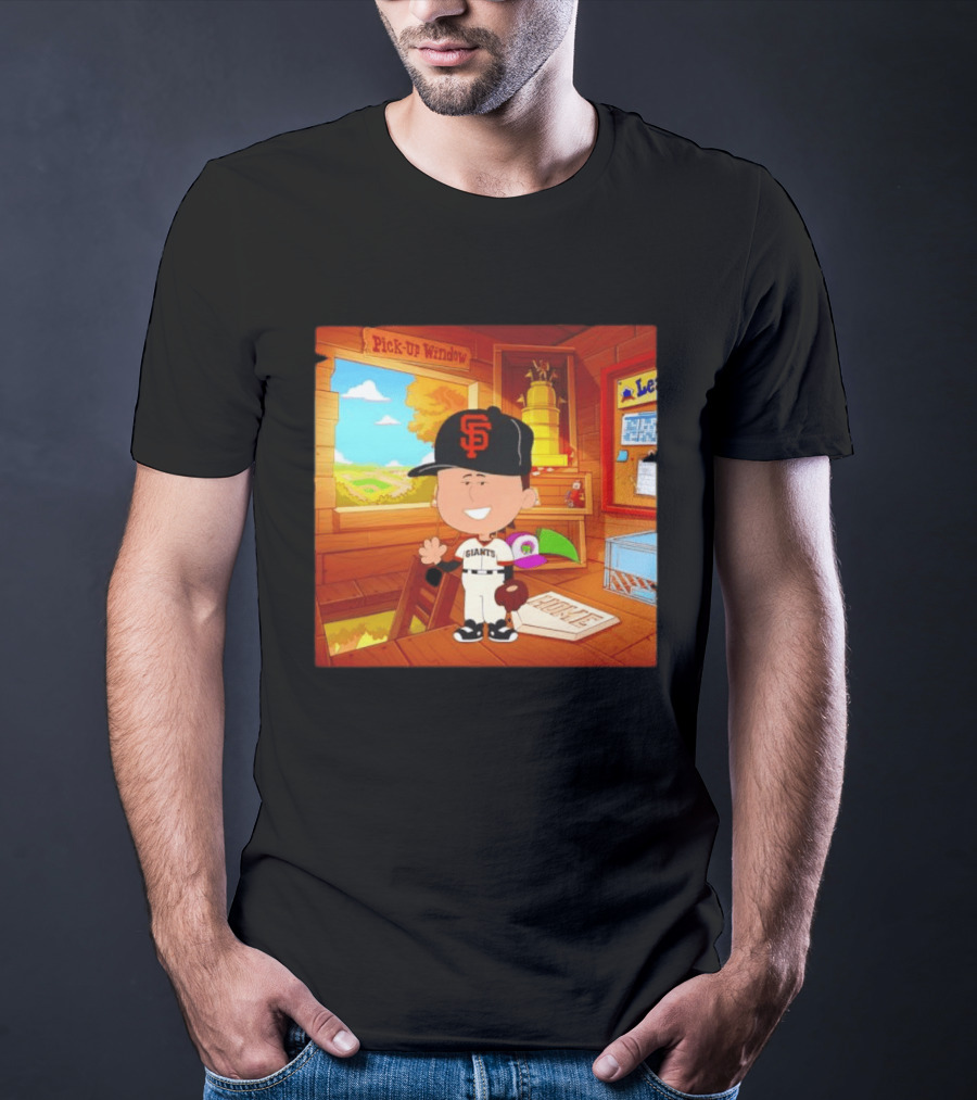 Tyler Mahle San Francisco Giants Baseball Cartoon Peanuts T-Shirt