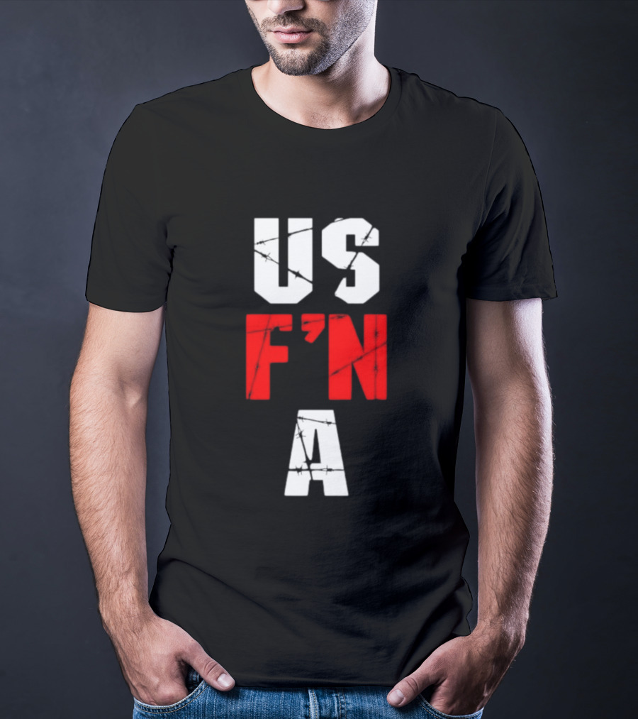 United States US F N A Barbed Wire T-Shirt