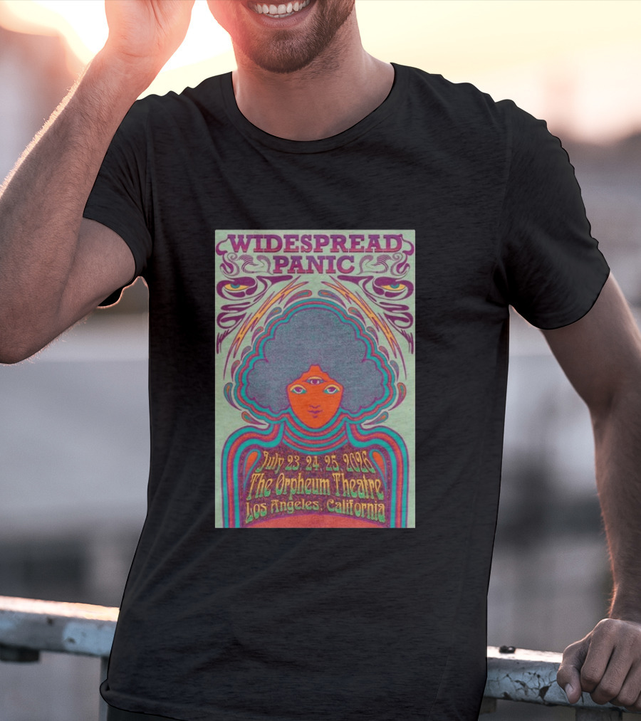 Widespread Panic Orpheum Theatre Los Angeles July 23 25 2026 Psychedelic T-Shirt