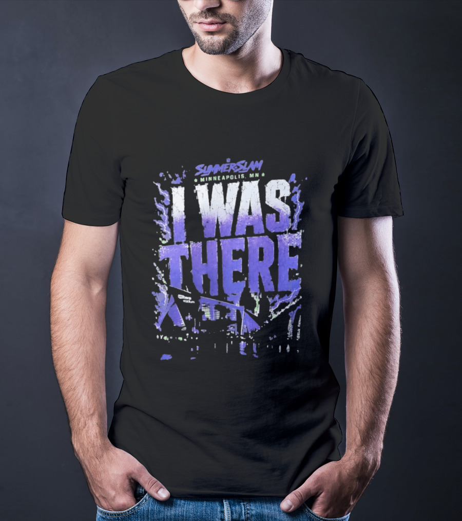 SummerSlam Minneapolis MN I Was There US Bank Stadium WWE Event T-Shirt