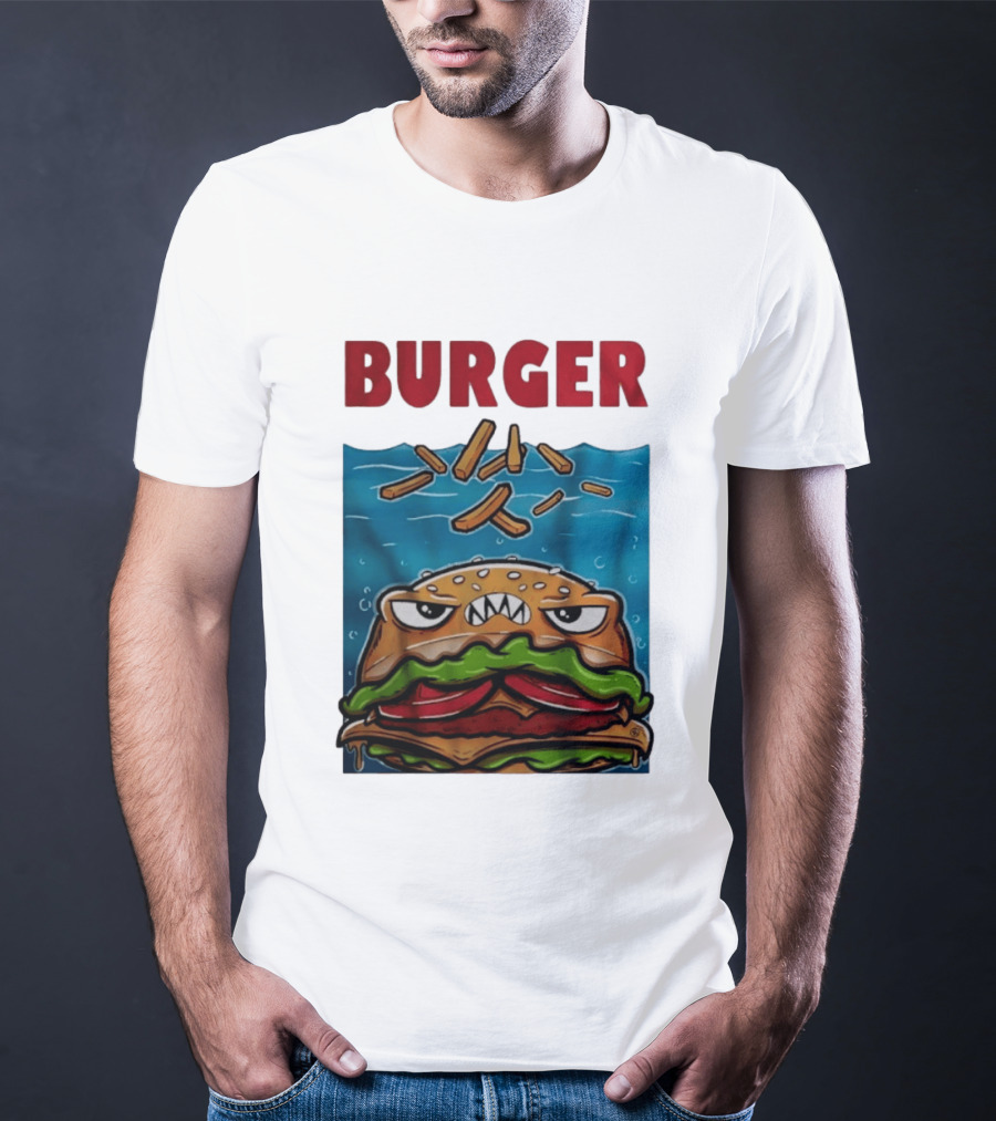 Angry Burger With Fries Burger T-Shirt