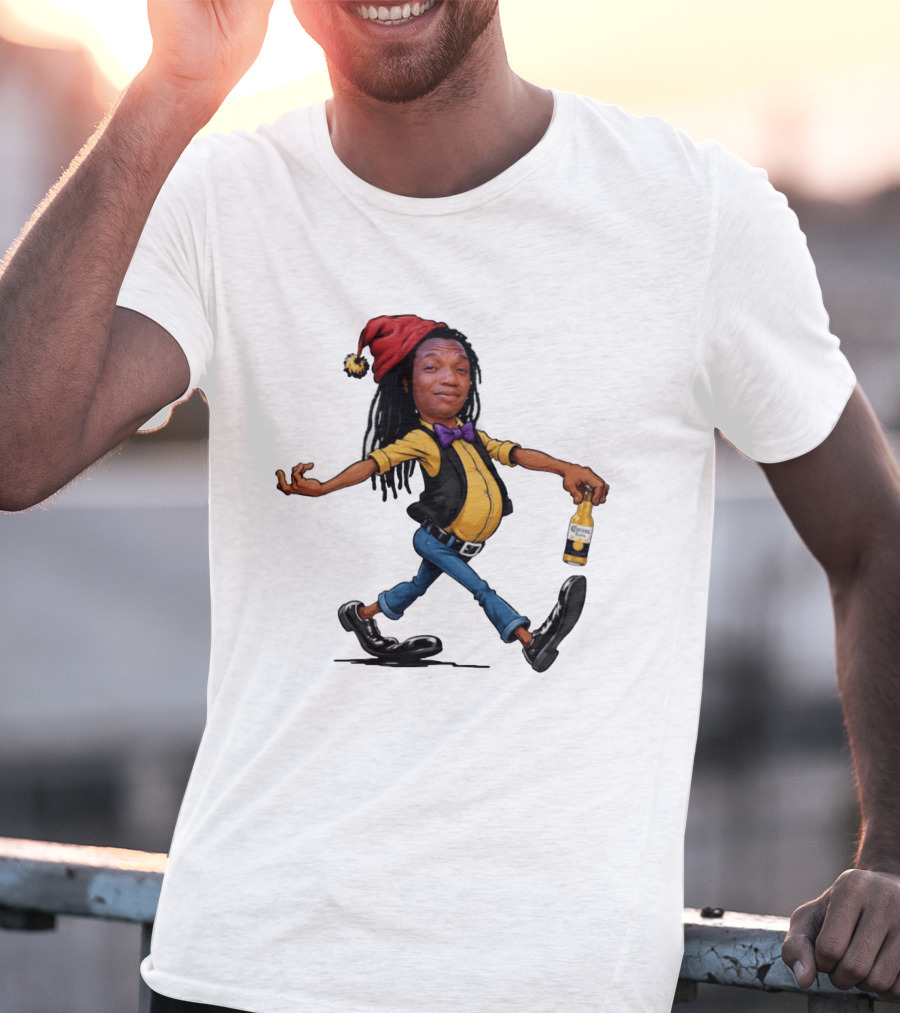 Caricature Man With Dreadlocks Holding Corona Extra Beer T-Shirt