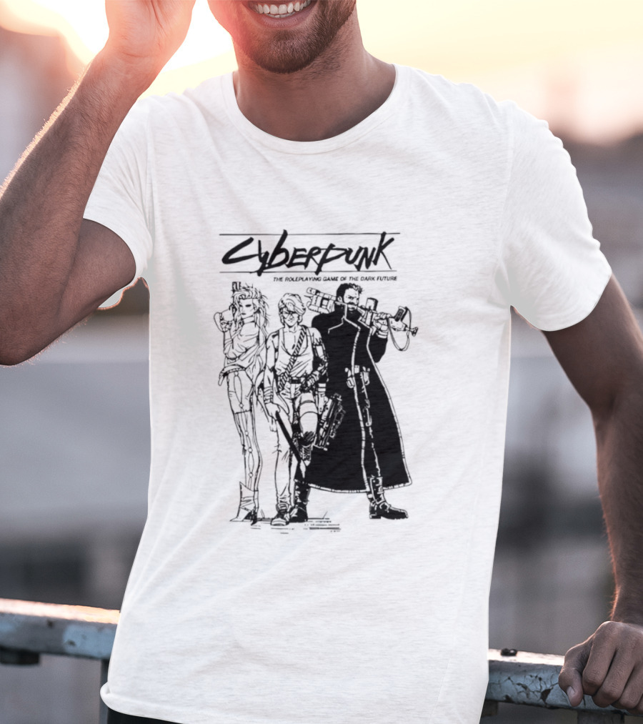 Cyberpunk The Roleplaying Game Of The Dark Future Silhouette Art Characters T-Shirt