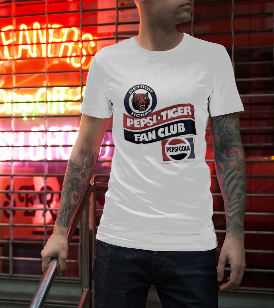Detroit Tigers Pepsi Tiger Fan Club Pepsi Cola T-Shirt