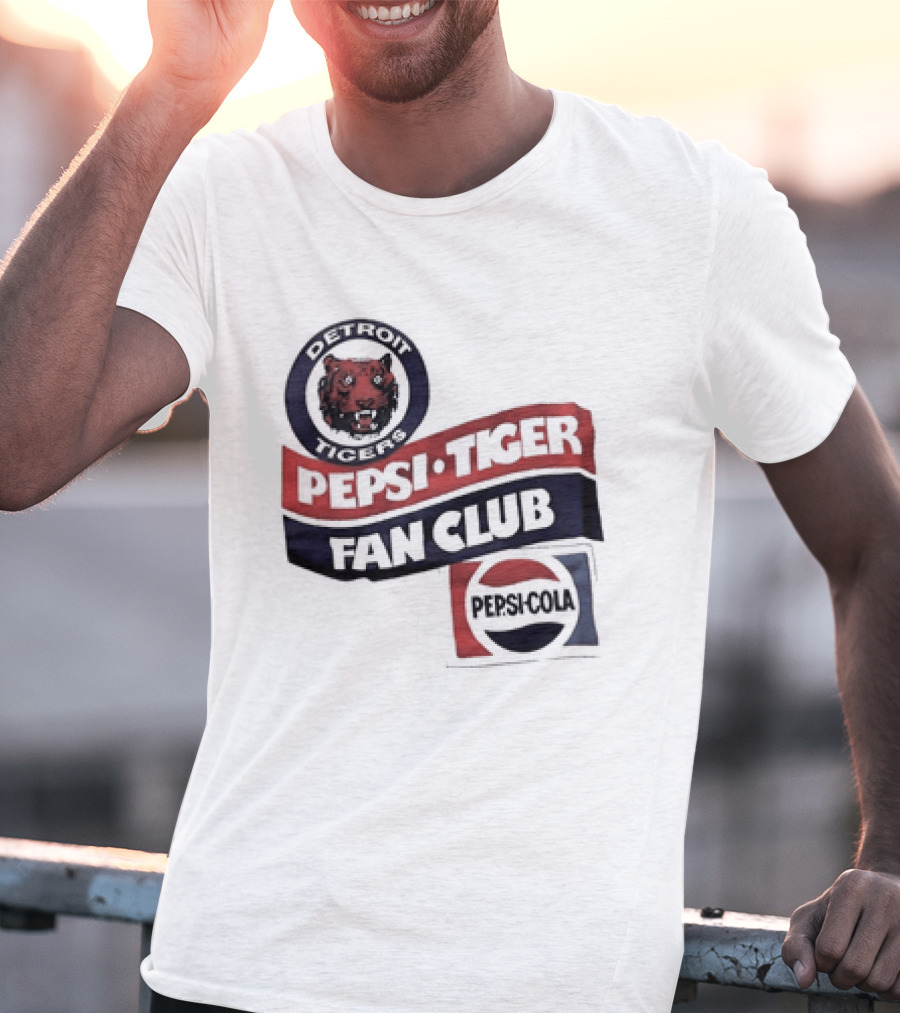 Detroit Tigers Pepsi Tiger Fan Club Pepsi Cola T-Shirt