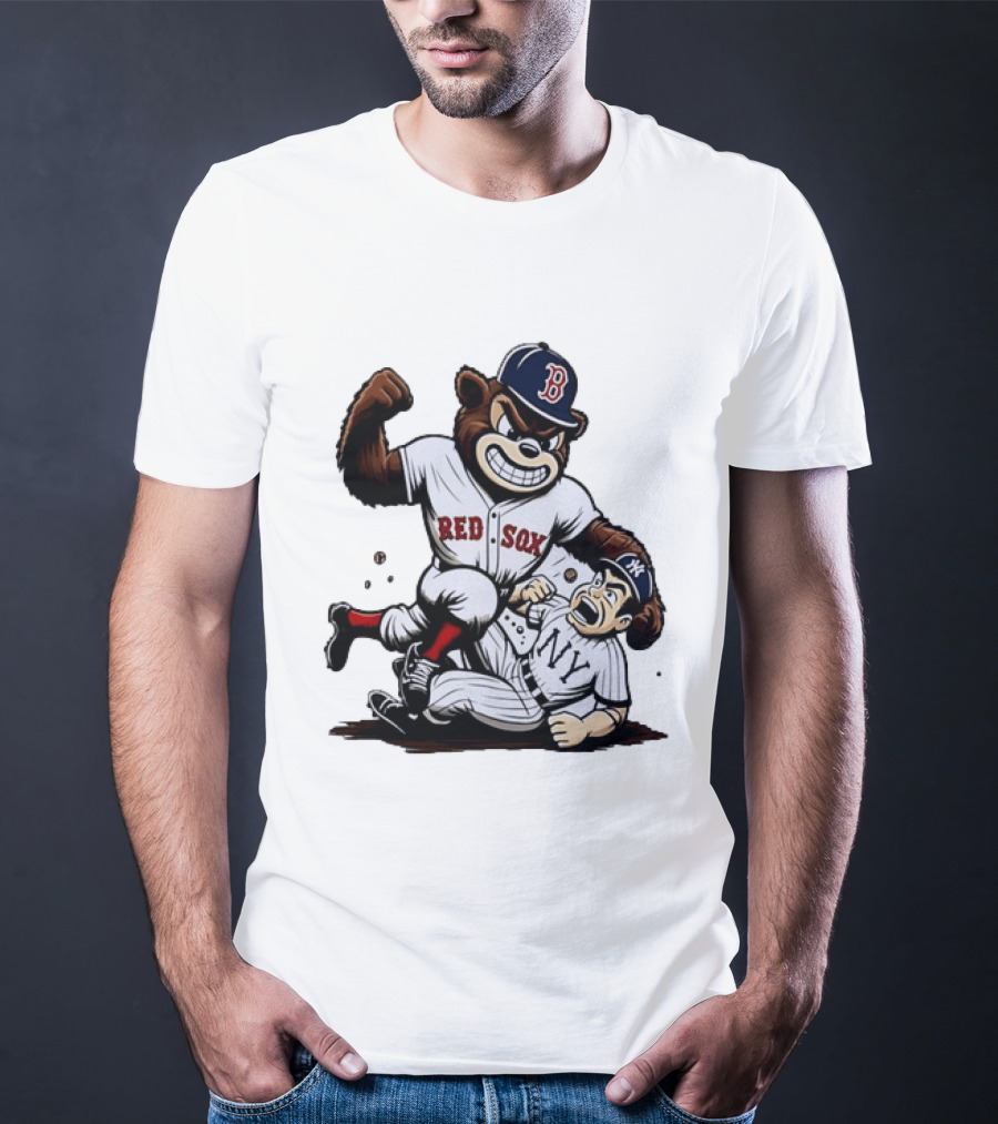 Red Sox Bear Vs NY Yankees Rivalry Showdown T-Shirt