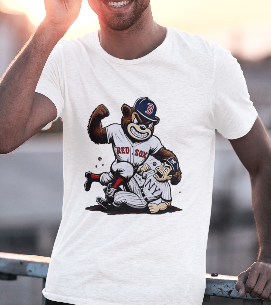 Red Sox Bear Vs NY Yankees Rivalry Showdown T-Shirt