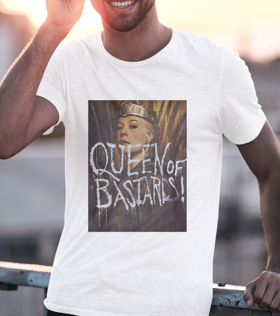 Rhaenyra Targaryen Queen Of Bastards House Of The Dragon Iron Throne Crown T-Shirt