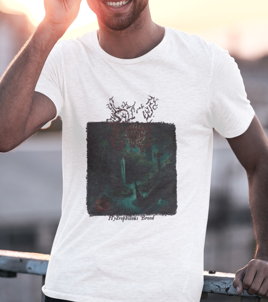Sallow Hydrophilous Brood Metal Nightmare Forest Scene T-Shirt