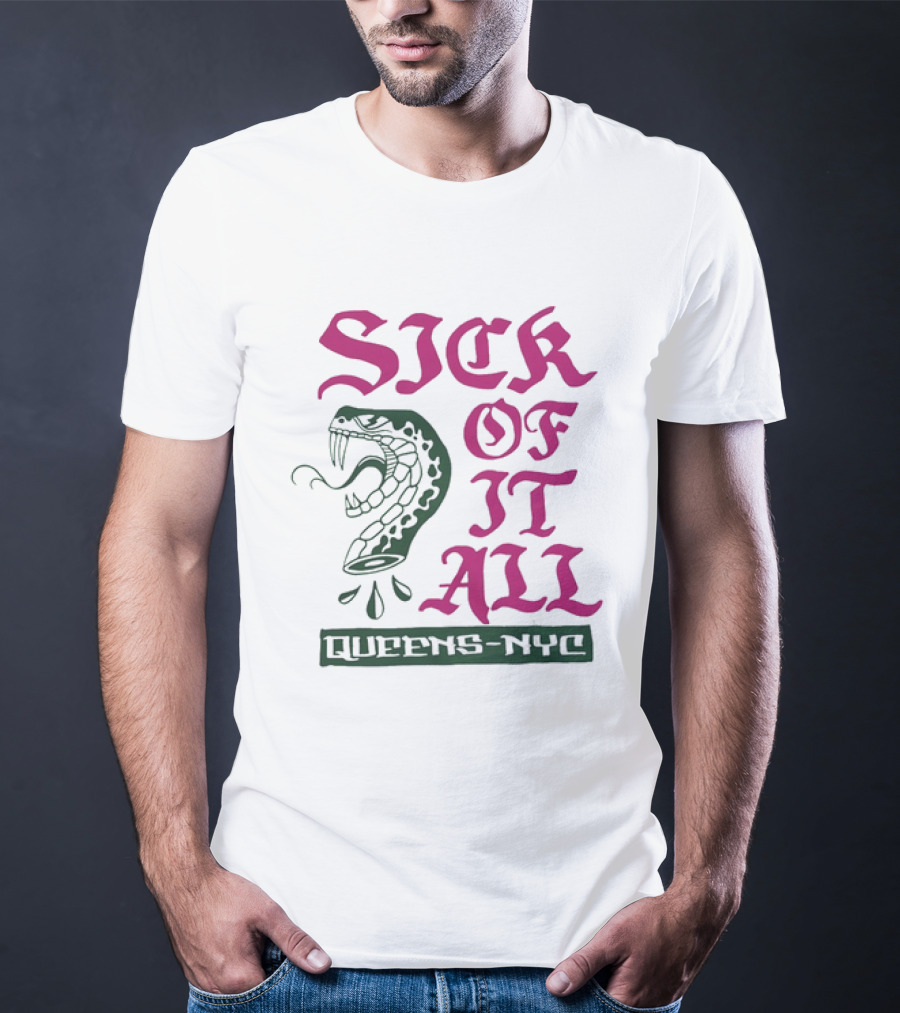 Sick Of It All Snake Queens NYC Hardcore Punk T-Shirt