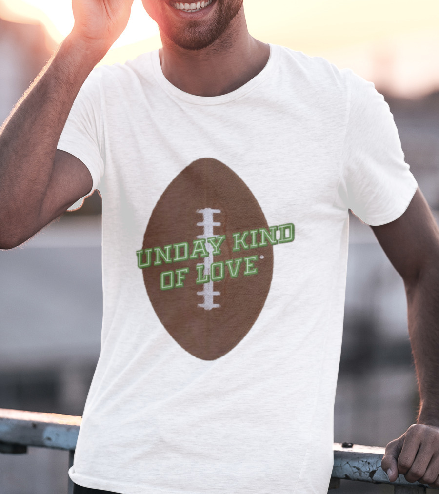 Sunday Kind Of Love Football Halftone Sports T-Shirt