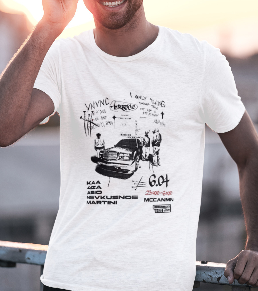 Terrace A$AP Rocky Ego Mirror 6 04 Vintage Car Sketch T-Shirt