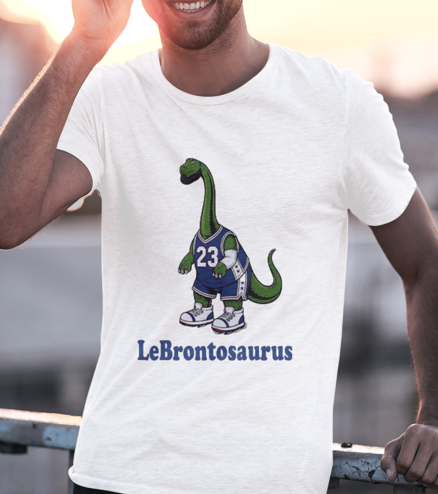 LeBrontosaurus Dinosaur Basketball Jersey Number 23 T-Shirt