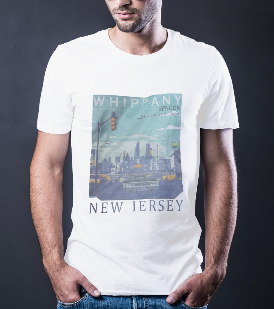 Whippany SPNCON August 21 23 2026 New Jersey Supernatural Convention Skyline Car Traffic Light T-Shirt