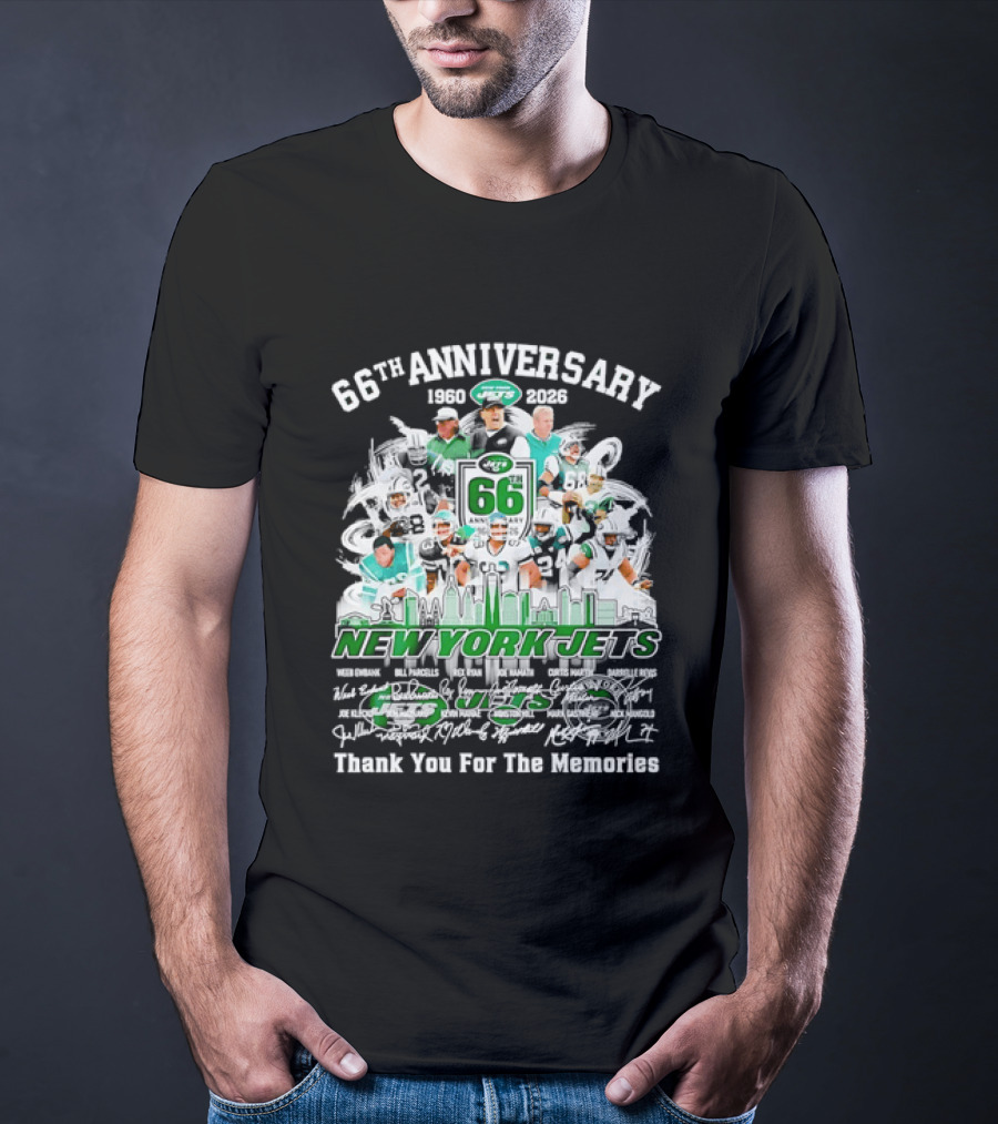 New York Jets 66th Anniversary 1960 2026 Thank You For The Memories T-Shirt