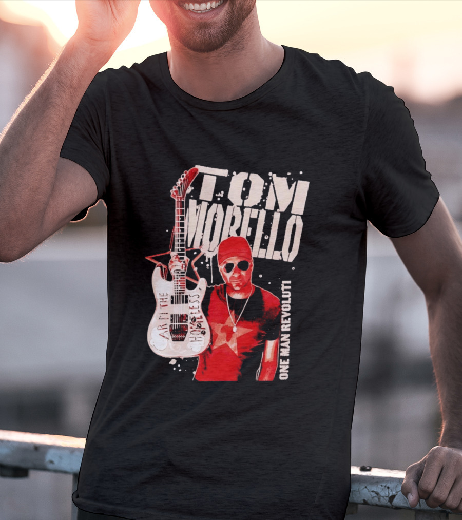 Tom Morello Arm The Homeless Guitar One Man Revolution Red Star T-Shirt