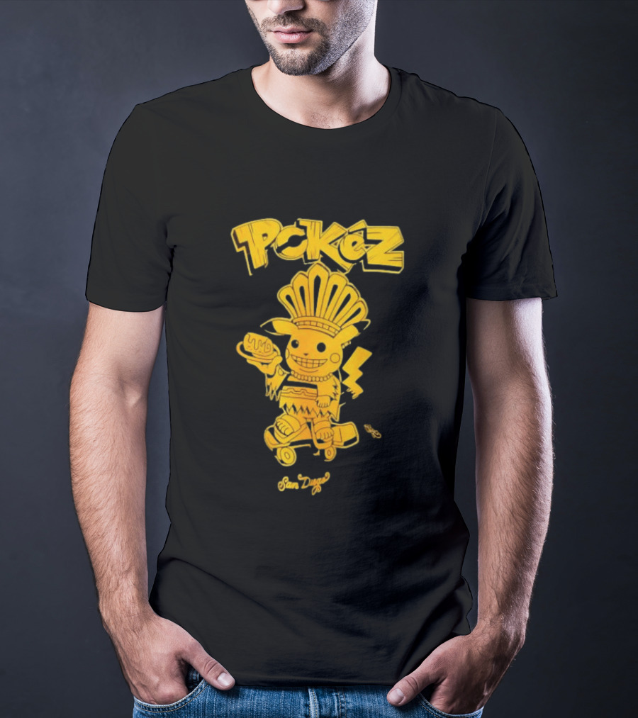Pikachu Pokez San Diego Skateboard Taco Fun T-Shirt