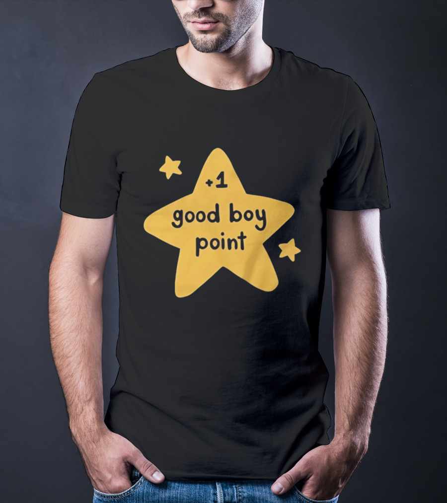 Plus 1 Good Boy Point Star Reward Positive Reinforcement Yellow Star T-Shirt