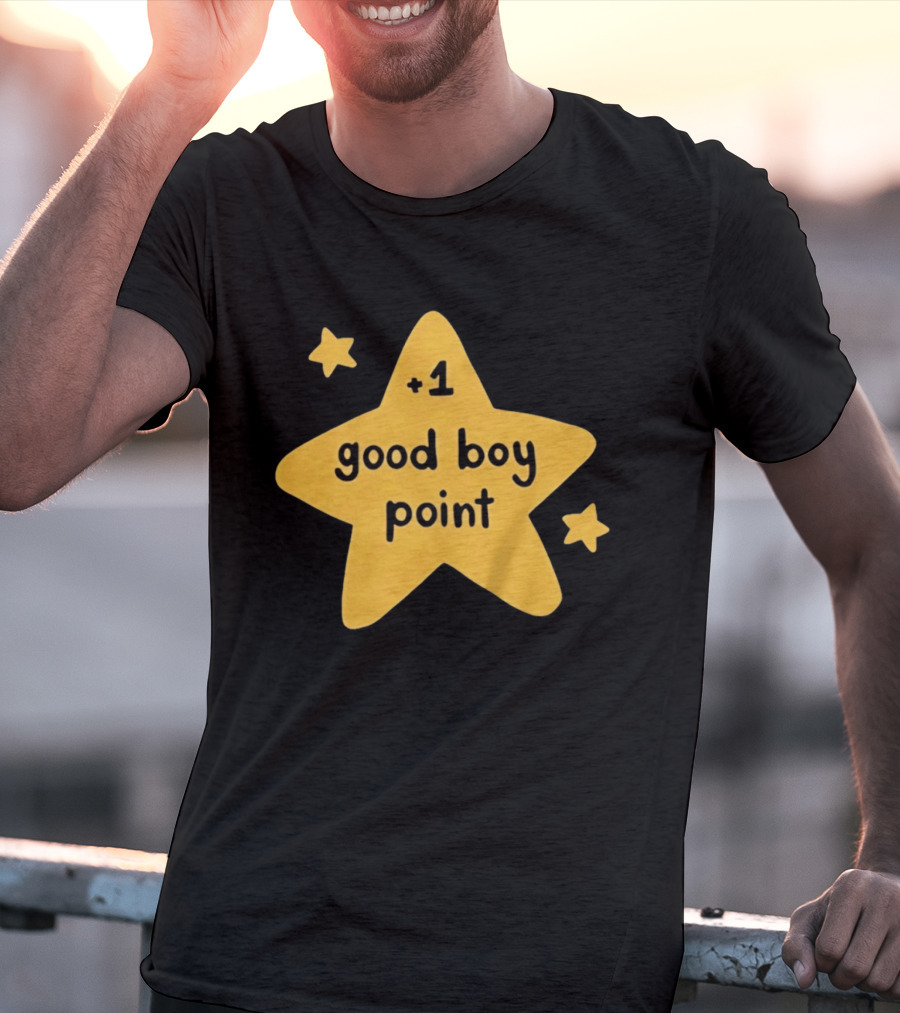Plus 1 Good Boy Point Star Reward Positive Reinforcement Yellow Star T-Shirt