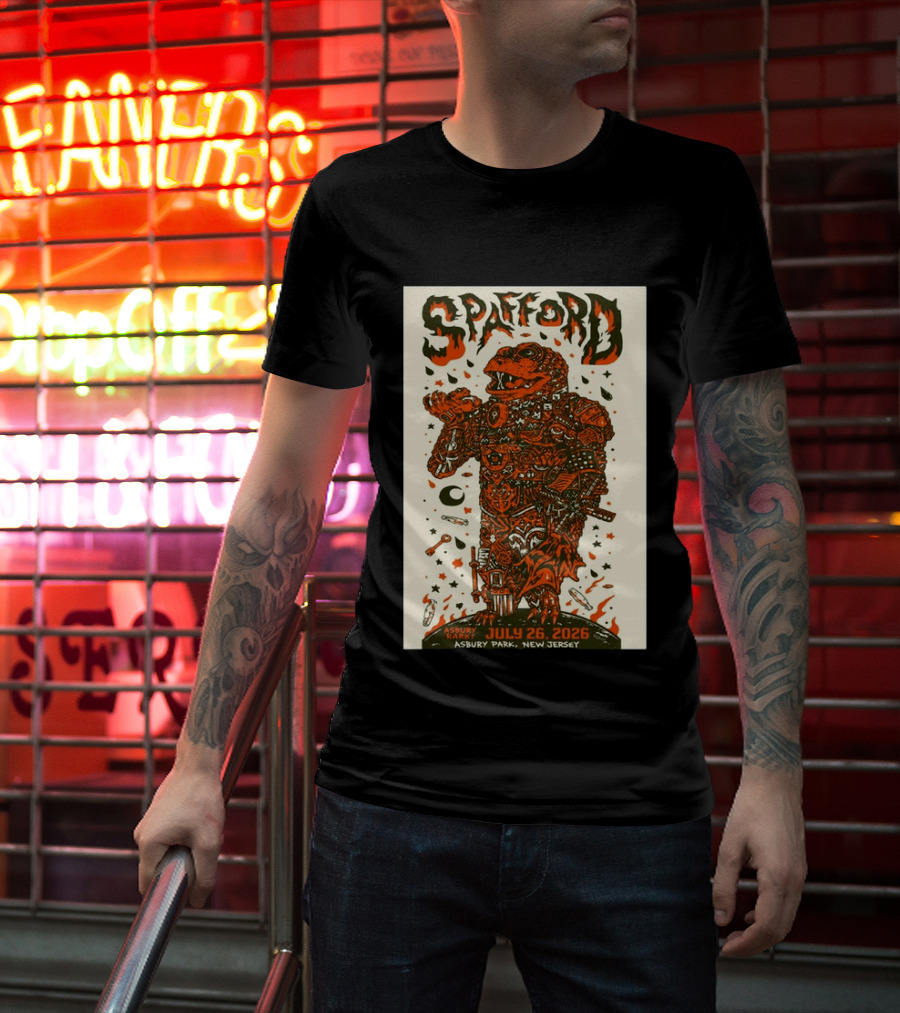 Spafford Asbury Park New Jersey Concert July 26 2026 Skeleton Spacesuit T-Shirt
