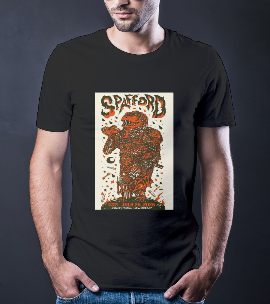 Spafford Asbury Park New Jersey Concert July 26 2026 Skeleton Spacesuit T-Shirt