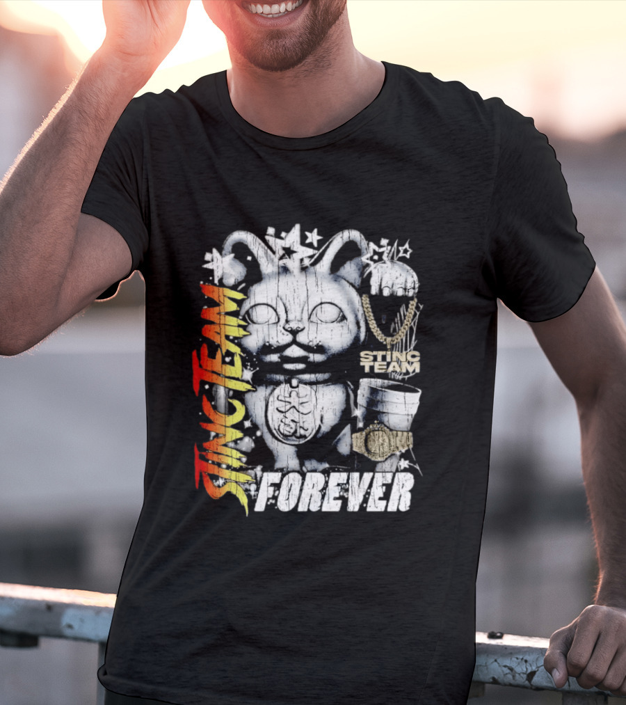 Stinc Team Forever Lucky Cat Bootleg Stinc Team Forever T-Shirt