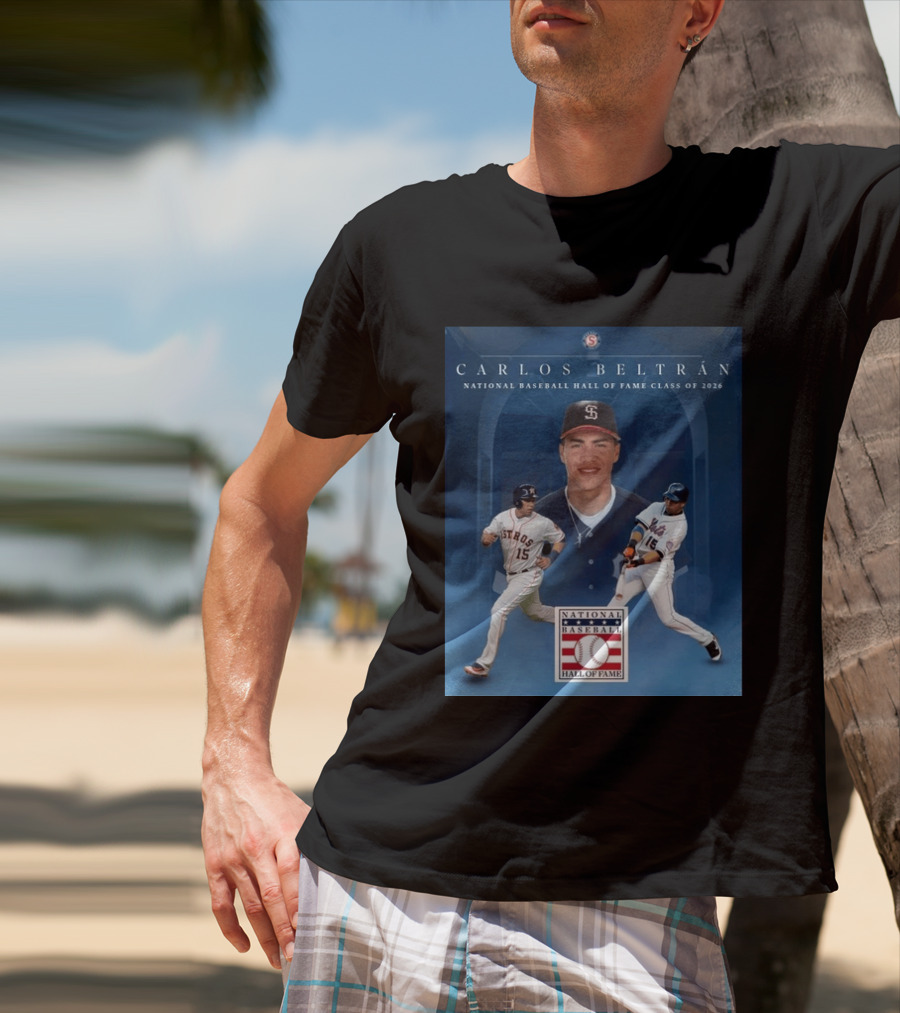 Carlos Beltrán National Baseball Hall Of Fame Class Of 2026 Induction MLB Star Recognition T-Shirt