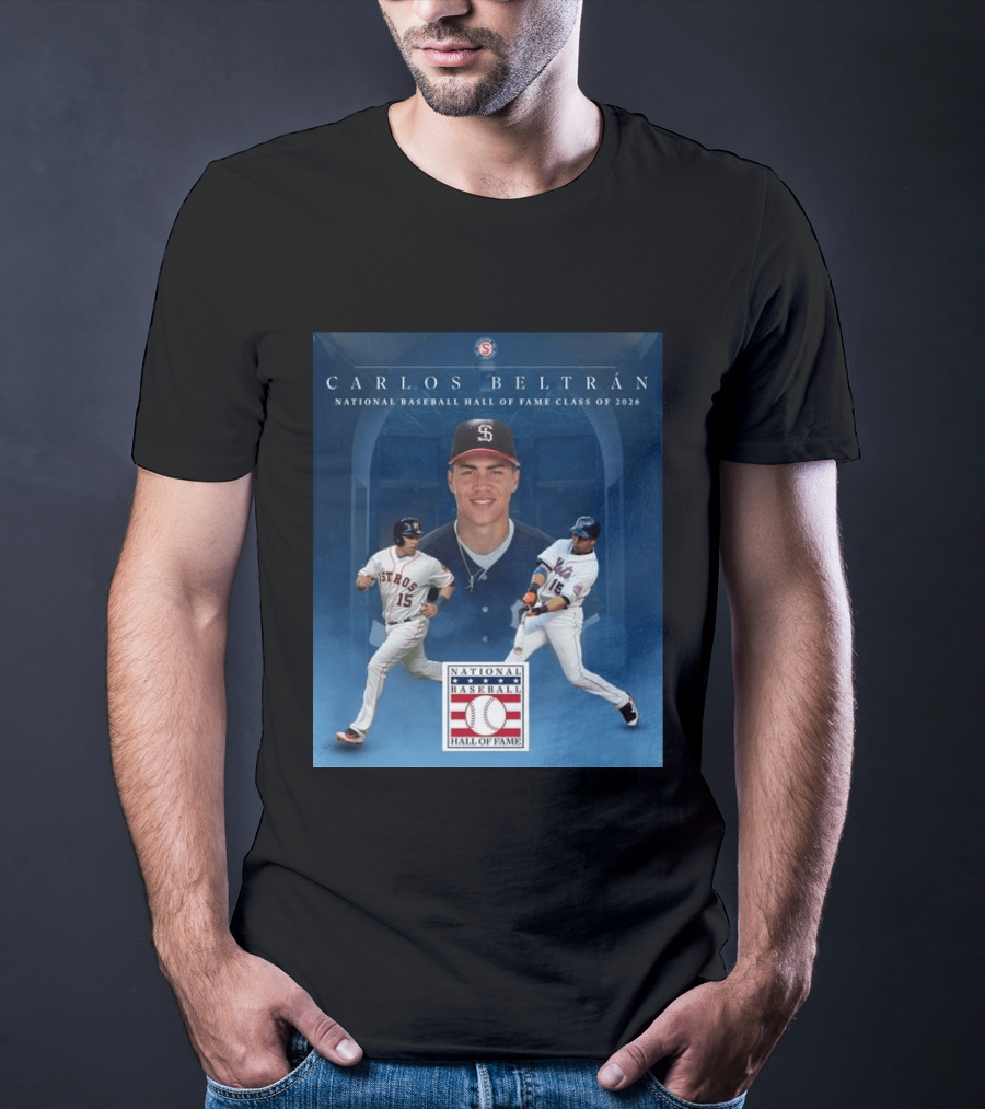 Carlos Beltrán National Baseball Hall Of Fame Class Of 2026 Induction MLB Star Recognition T-Shirt