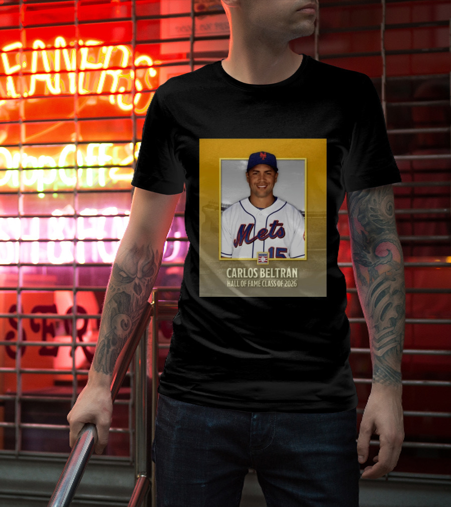 Carlos Beltrán Mets Hall Of Fame Class Of 2026 Induction T-Shirt