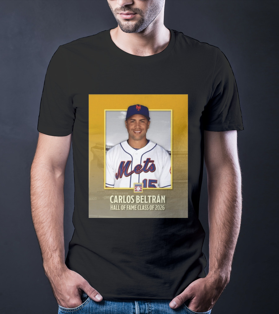 Carlos Beltrán Mets Hall Of Fame Class Of 2026 Induction T-Shirt