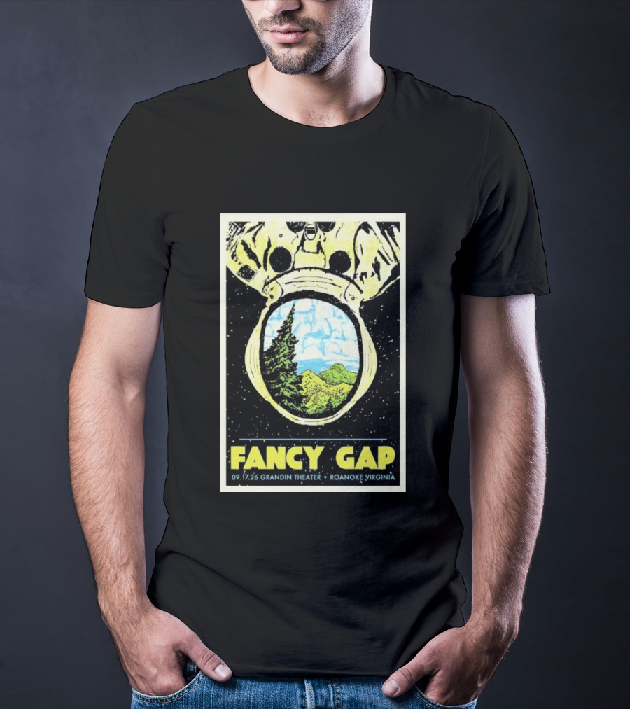 Fancy Gap 09.17.26 Grandin Theater Roanoke Virginia Astronaut Scenic Vista T-Shirt