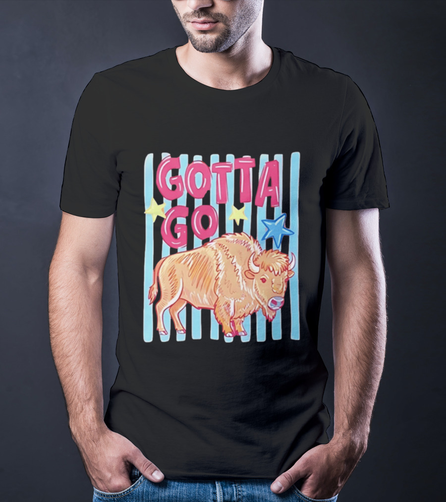 Gotta Go Buffalo Stars Stripes Wildlife Bison T-Shirt
