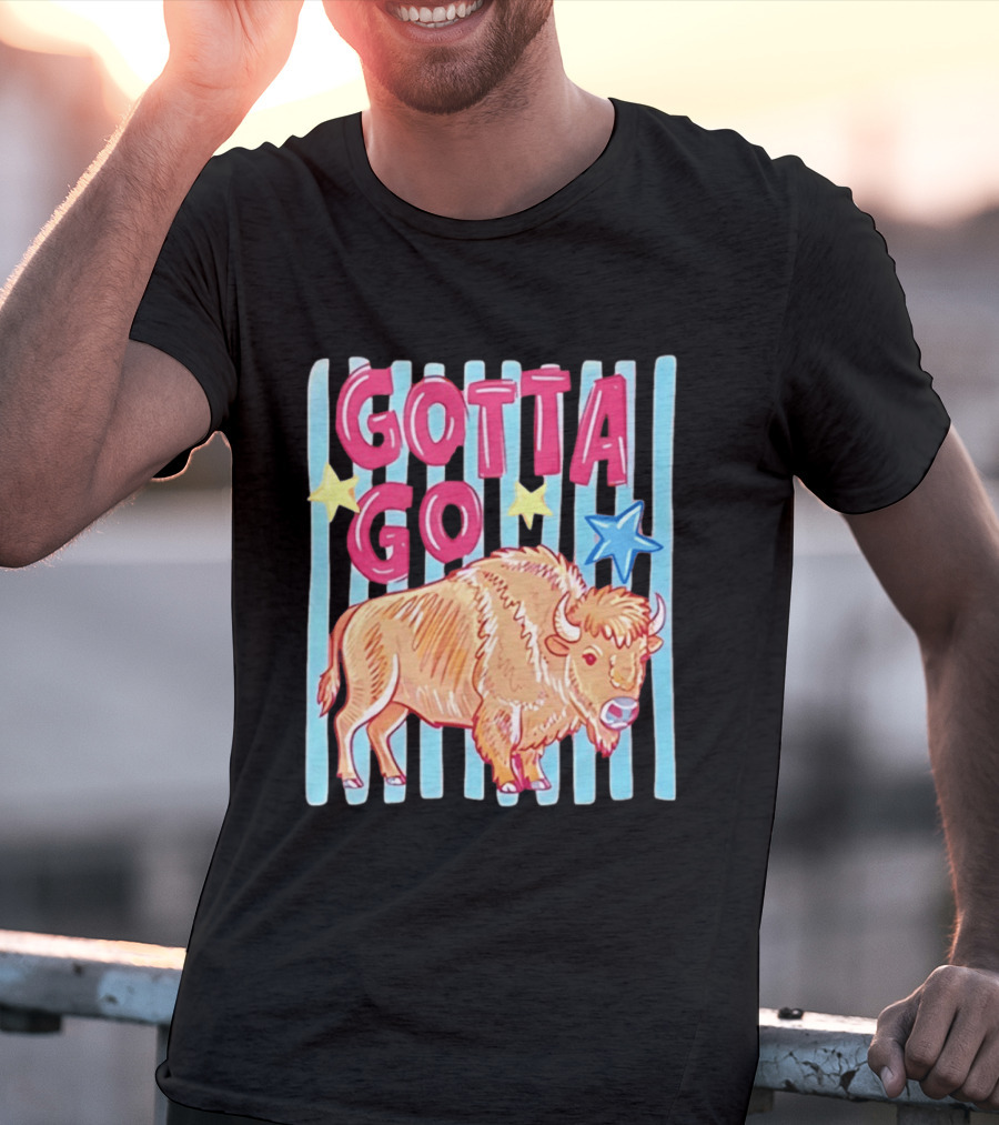 Gotta Go Buffalo Stars Stripes Wildlife Bison T-Shirt