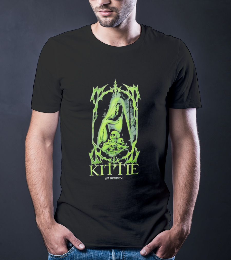 Kittie Est MCMXCVI Gothic Skull Reaper Band Nu Metal T-Shirt