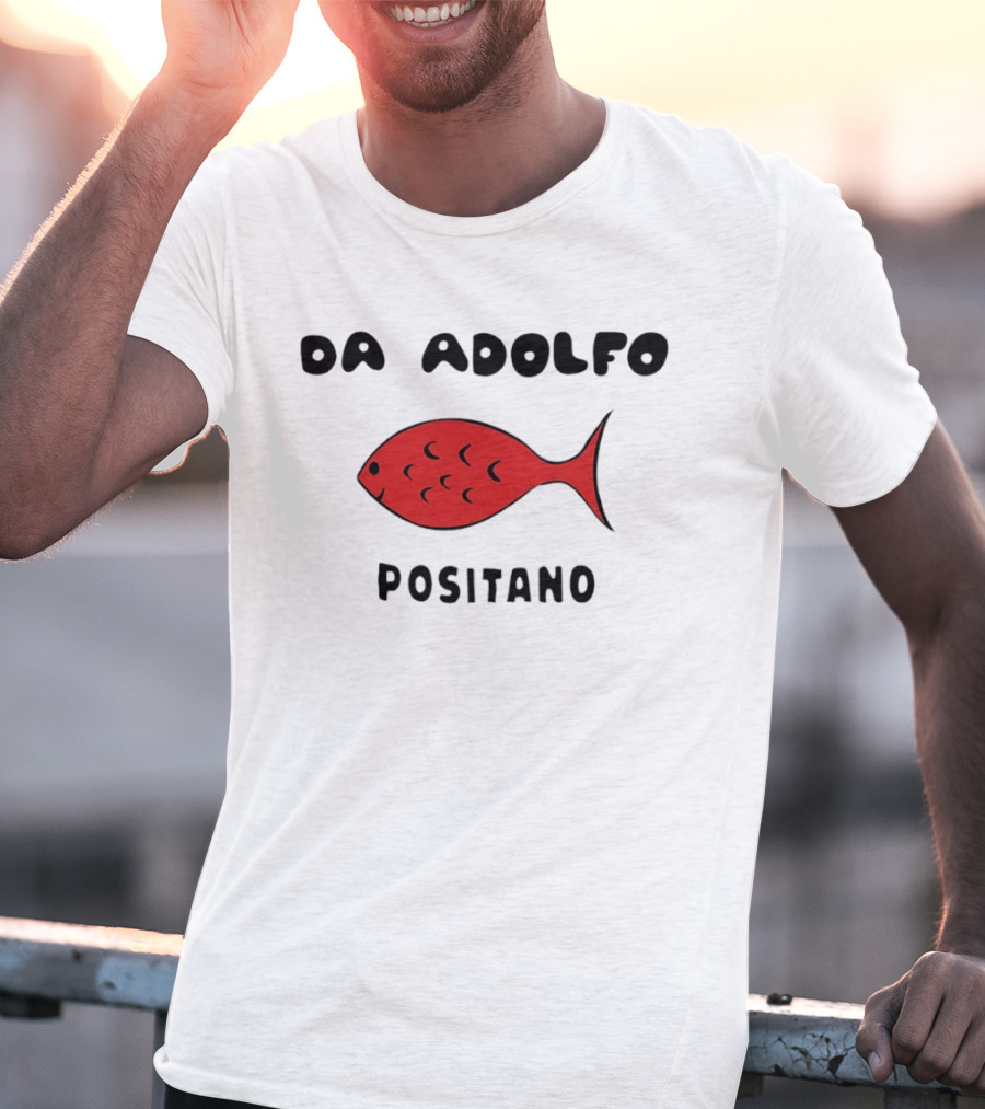 Da Adolfo Positano Red Fish Iconic Italy Amalfi Coast T-Shirt