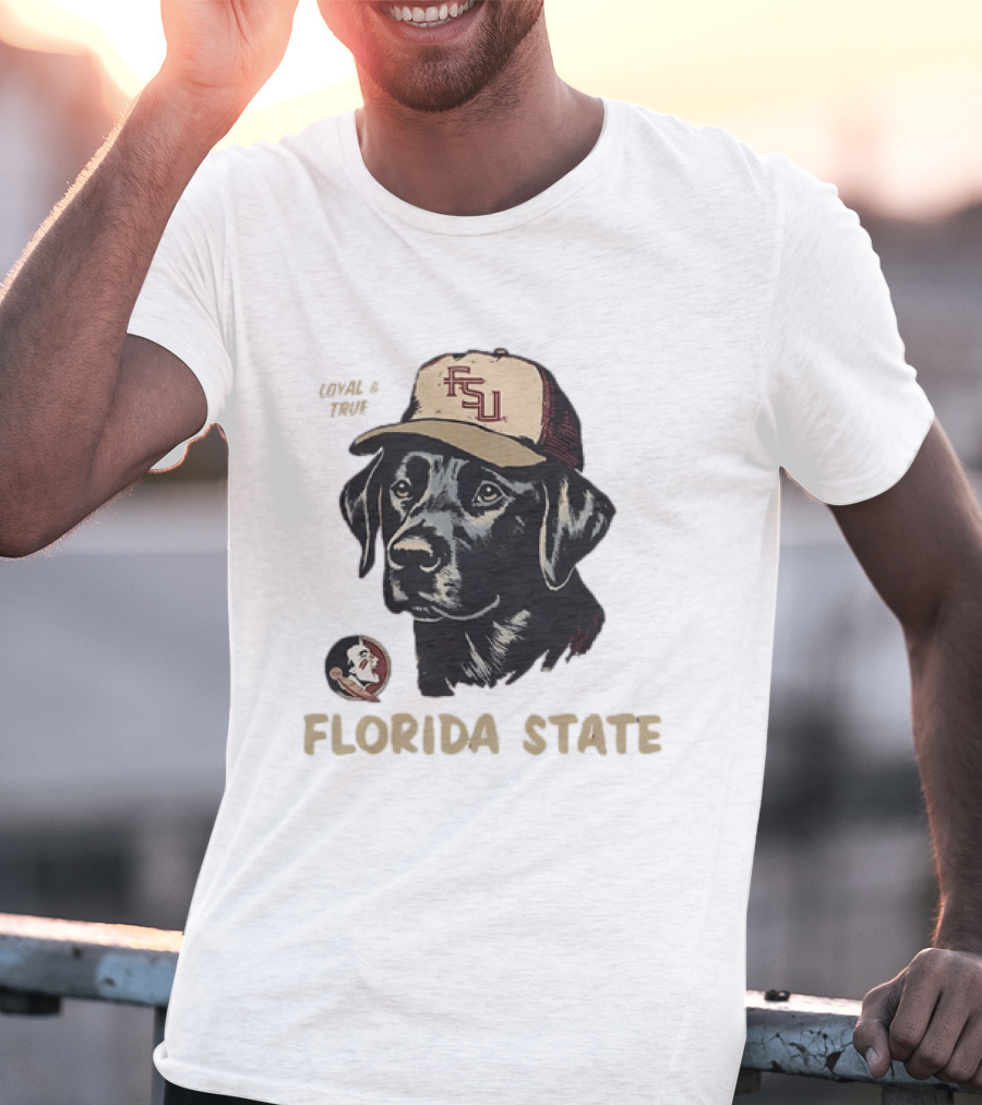 Florida State Loyal And True Labrador Retriever FSU Hat Fan Gear T-Shirt