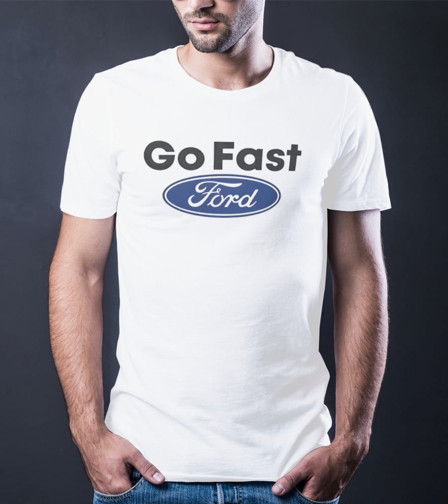 Go Fast Ford Oval Blue T-Shirt