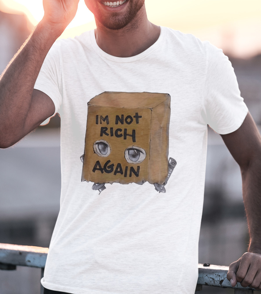 I'm Not Rich Again Paper Bag Anime Eyes T-Shirt