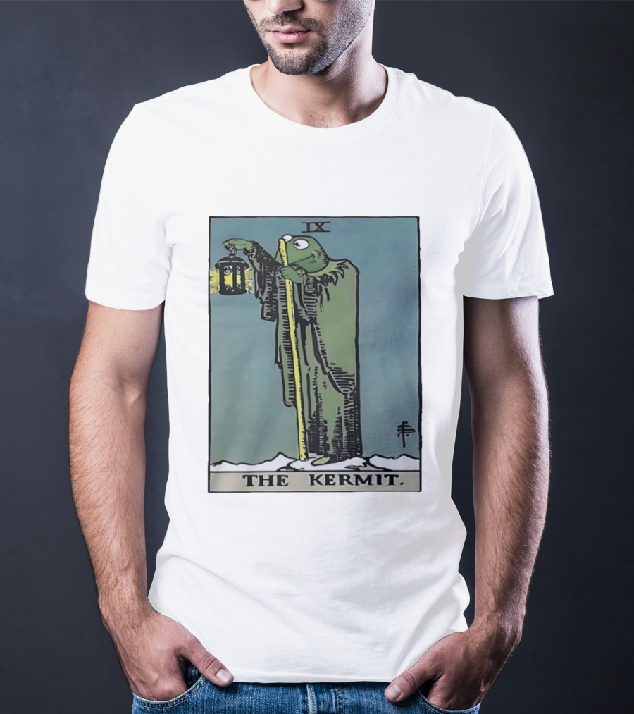 Kermit Tarot Card IX The Hermit Muppets Lantern T-Shirt