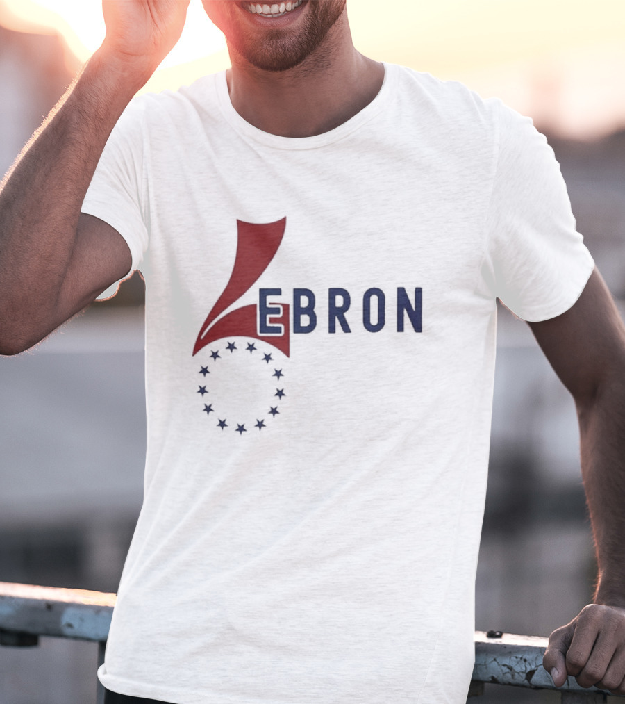 Lebron James 76ers Inspired Logo With Star Circle T-Shirt